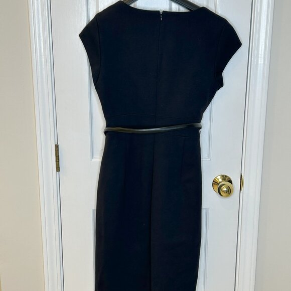 Classiques Entier Black Midi Sheath Dress with Cowl Neck - Picture 1 of 2